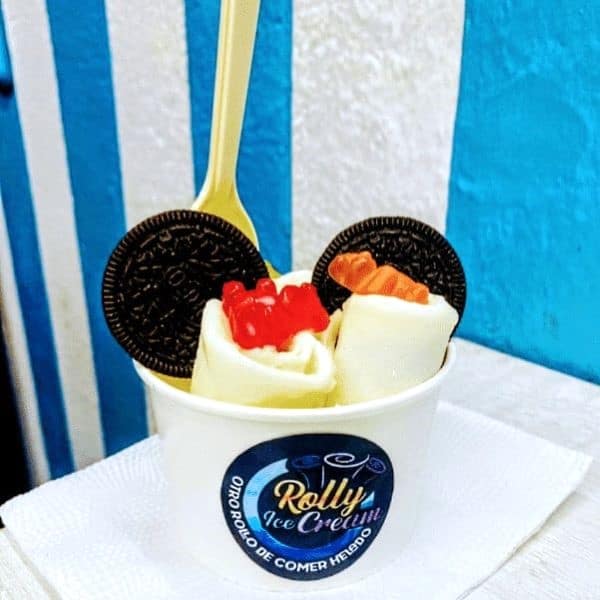 Rolly Ice Cream with gummies