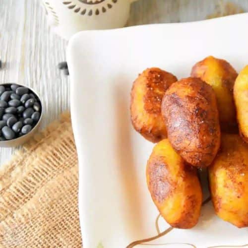 Rellenitos de Platano, Plantains Stuffed with Black Beans