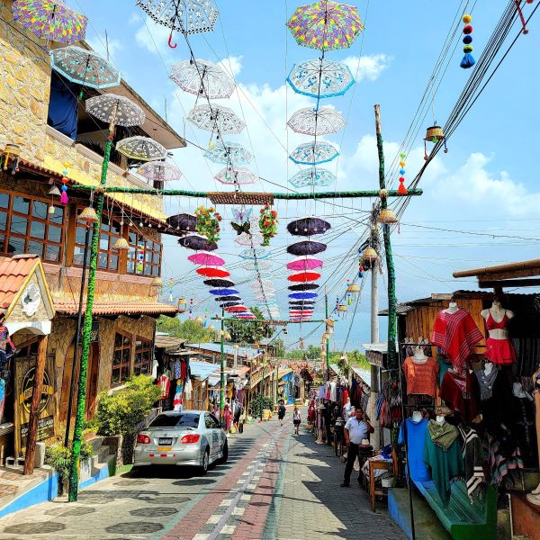 San Juan La Laguna Umbrella Street